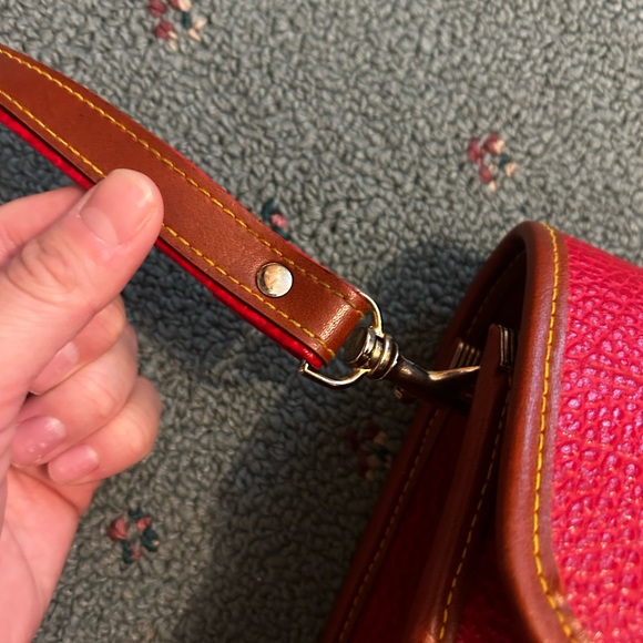Dooney & Bourke Red Crossbody Bag with Tan Accents - Picture 2 of 8